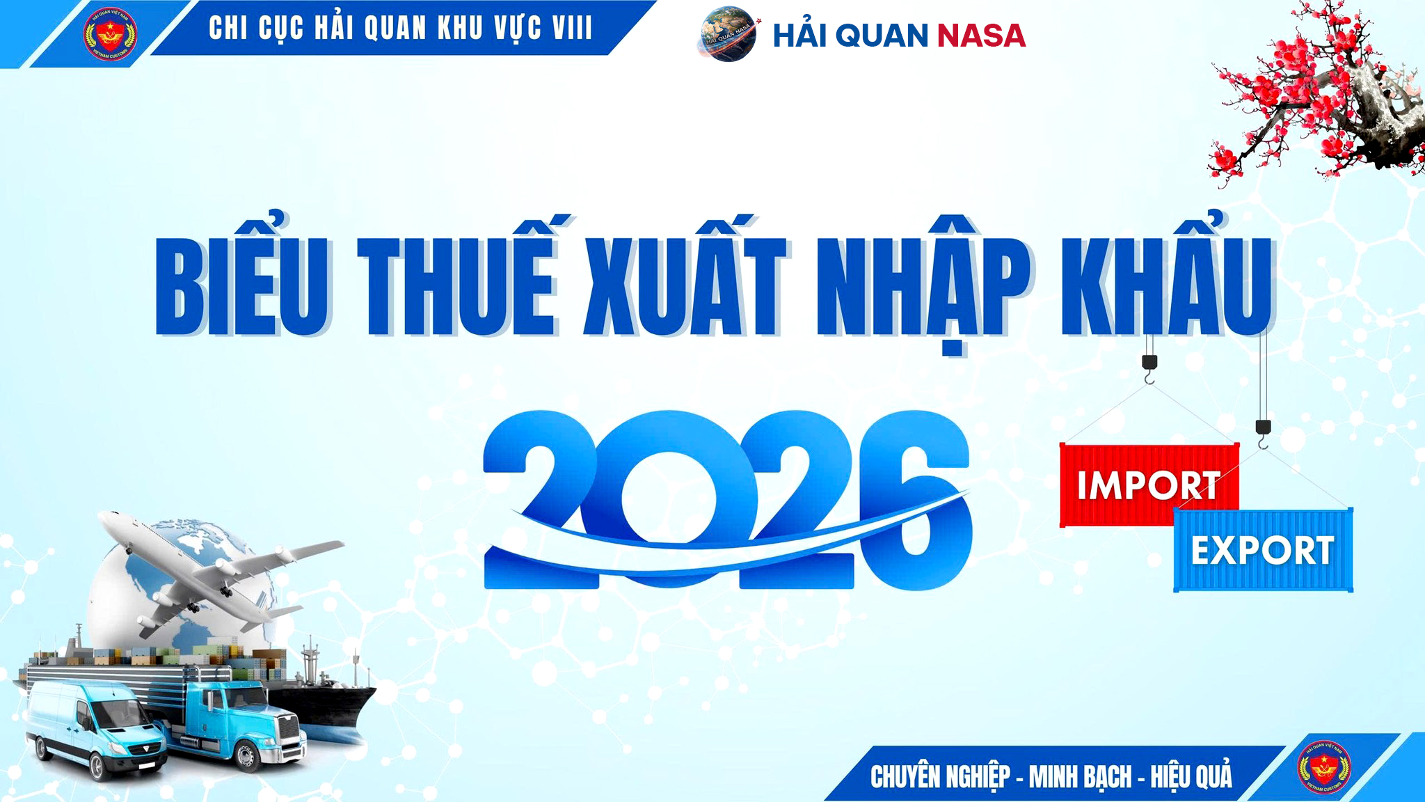 Biểu thuế xuất nhập khẩu 2026