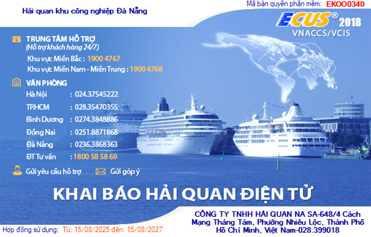 Phần mềm khai báo hải quan điện tử ECUS VNACCS/VCIS